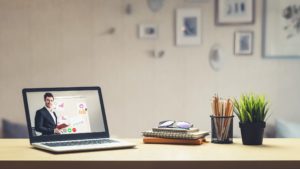 Plataforma de LMS para estudiantes y concepto universitario